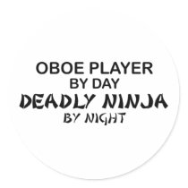Oboe Deadly Ninja by Night Sticker