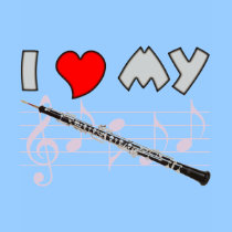 marching band t-shirt: I Love My Oboe