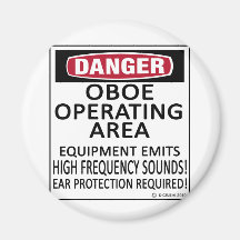Oboe Operating Area Fridge Magnet