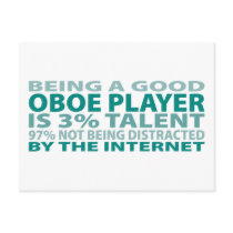 Oboe Player 3% Talent postcards by sciencewillprevail Oboe Player 3% Talent postcards