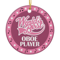 Oboe Player Gift For Her Christmas Tree Ornaments