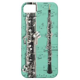 Oboe & sheet music phone case. Pick color