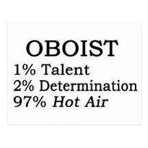 Oboist Hot Air Post Cards