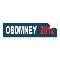Obomney for president 2012 bumper sticker