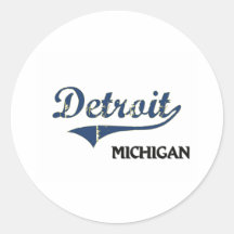 Obra clásica de la ciudad de Detroit Michigan Pegatina