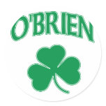 O'Brien Irish Round Stickers