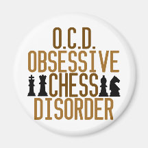 Obsessed with Chess Fridge Magnets