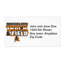 Obsessed With Track and Field Shipping Labels