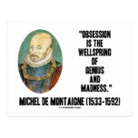 Obsession Wellspring Genius Madness de Montaigne Postcard