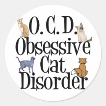 Obsessive Cat Disorder Sticker