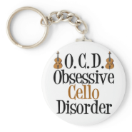 Obsessive Cello Disorder Keychain