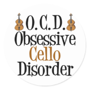 Obsessive Cello Disorder Sticker