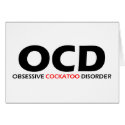 Obsessive Cockatoo Disorder cards by Obsessions Obsessive Cockatoo Disorder cards