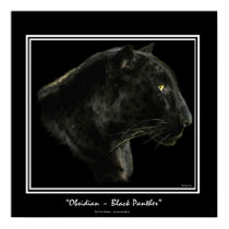 "OBSIDIAN" ~ BLACK PANTHER Art Print