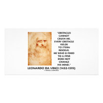 Obstacles Cannot Crush Me Fixed To A Star Quote Photo Card Template