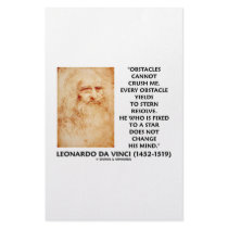 Obstacles Cannot Crush Me Fixed To A Star Quote Stationery Design