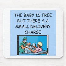 obstetrian joke mousepad
