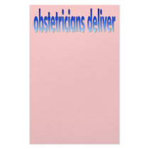 Obstetricians Deliver Pun Custom Stationery