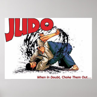 Obstrucción del judo hacia fuera póster
