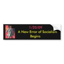 OBUMMER: A New Error of Socialism Begins bumper stickers