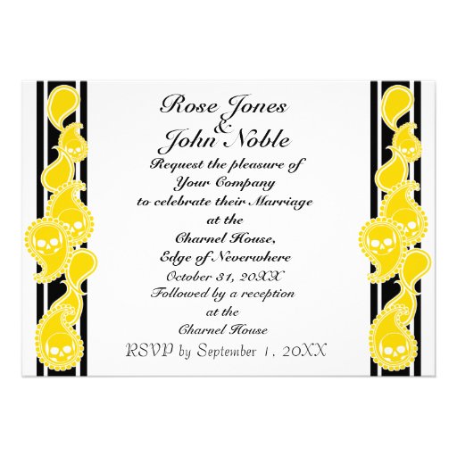 Obverse (Gold) Wedding Invitation
