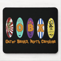 OBX Outer Banks Surf Board Mousepad