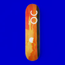 OC California Sunset Ocean Skateboard Deck