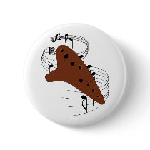 Ocarina Pinback Button