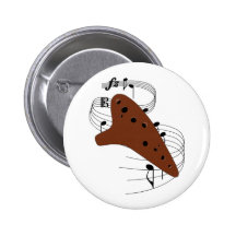 Ocarina Pinback Button