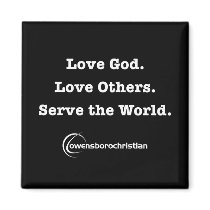 OCC Square Black Mission Magnet by owensborochristian OCC Square Black Mission Magnet