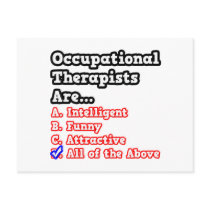 Occupational Therapist Quiz...Joke postcards