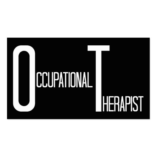Occupational Therapist Word Business Card (front side)