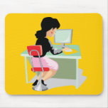 occupations-046_17192006 OFFICE WORKER BOSS WOMAN Mouse Pad