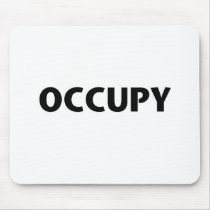 Occupy (Black on White) Mousepads