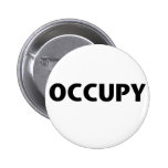 Occupy (Black on White) Pins