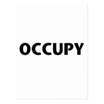 Occupy (Black on White) Postcard