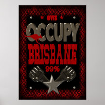 Occupy Brisbane OWS protest 99 strong poster