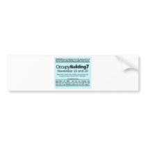 Occupy Building 7 World Trade Center Protest Flyer Bumper Stickers