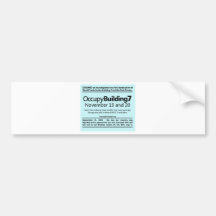 Occupy Building 7 World Trade Center Protest Flyer Bumper Stickers