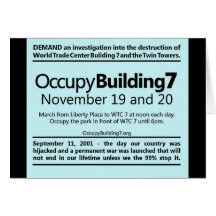 Occupy Building 7 World Trade Center Protest Flyer Cards