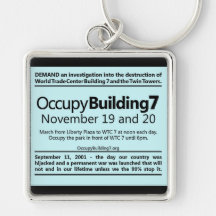 Occupy Building 7 World Trade Center Protest Flyer Key Chain
