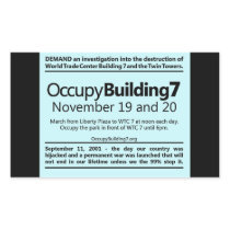 Occupy Building 7 World Trade Center Protest Flyer Rectangular Stickers
