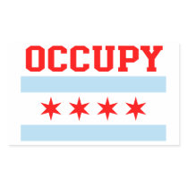 Occupy Chicago Flag Stickers