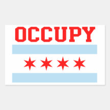 Occupy Chicago Flag Stickers