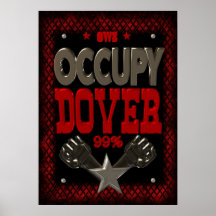 Occupy Dover OWS protest 99 strong poster