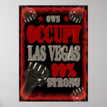 Occupy Las Vegas  OWS protest 99 strong poster