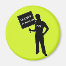 Occupy Los Angeles Sign Magnets