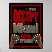 Occupy Miami OWS protest 99 percent strong Print