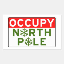 Occupy North Pole Rectangular Stickers