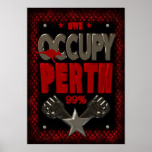 Occupy Perth OWS protest 99 strong poster